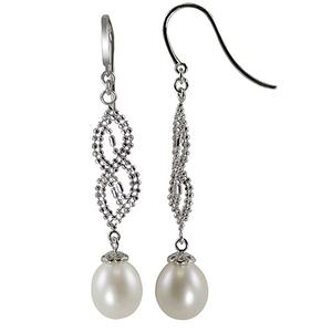 Gemstone Classics(tm) Pearl & Sterling Silver Earrings