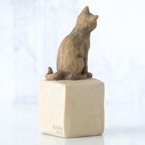 Willow Tree 3in. Brown Love My Cat Figurine alternate view