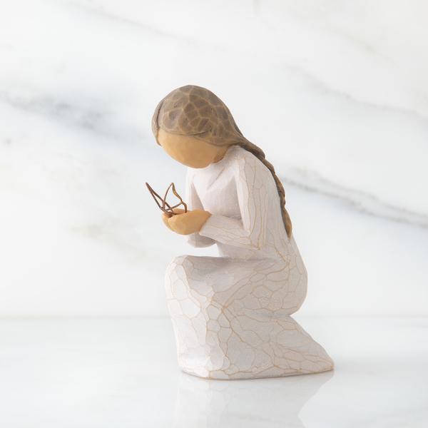 Willow Tree 3.5in. Quiet Wonder Angel Figurine with Butterfly