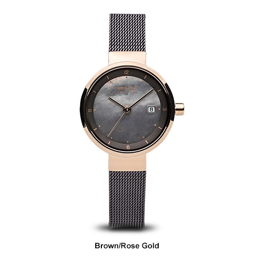 Womens BERING Solar Slim Watch With Crystals  - 14426