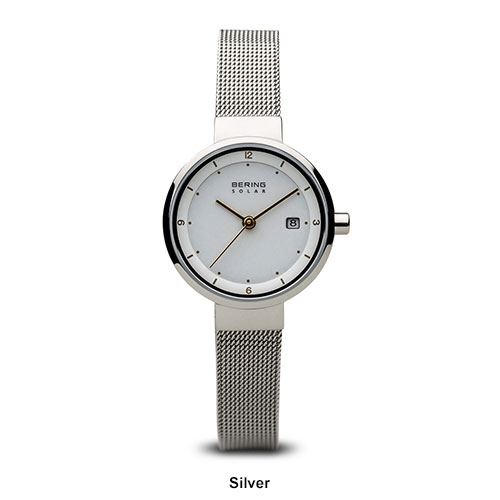 Womens BERING Solar Slim Watch With Crystals  - 14426