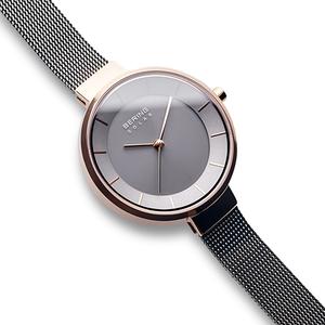 Womens BERING Solar Slim Grey & Rose Gold Watch - 14631-369 alternate view