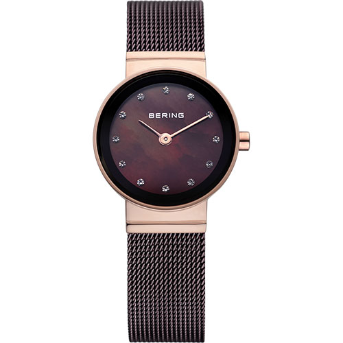 Womens BERING Brown Classic Mesh Watch - 10122-265