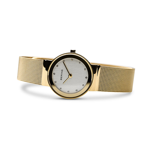 Womens BERING Gold Classic Mesh Watch - 10126-334