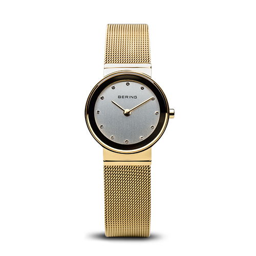 Womens BERING Gold Classic Mesh Watch - 10126-334