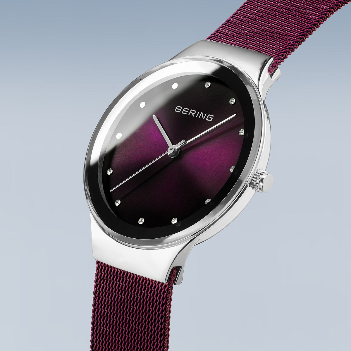 Womens BERING Stainless Steel Purple Dial Watch - 12934-909