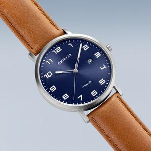 Mens BERING Slim Titanium Watch 18640-568 alternate view