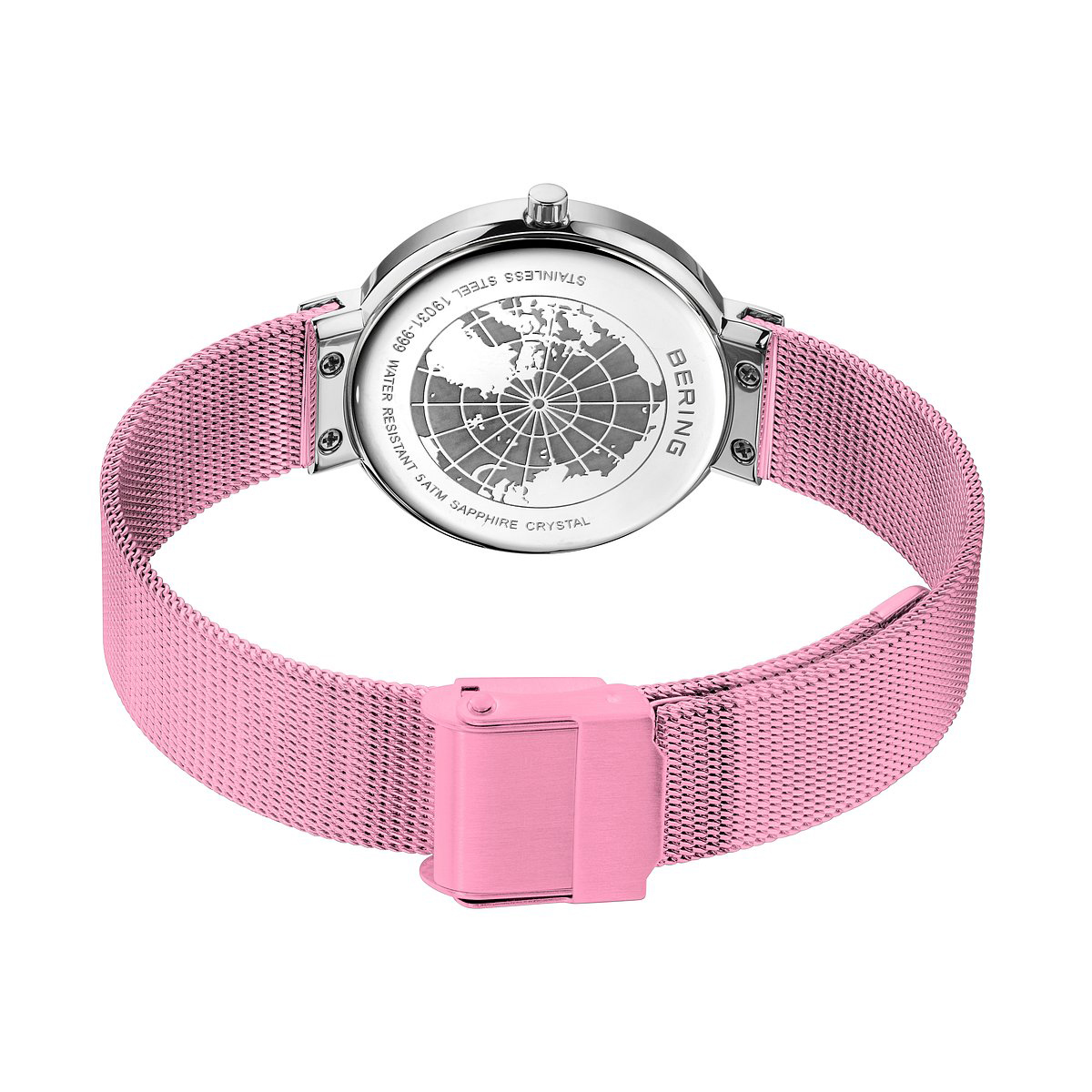Womens BERING Stainless Steel Pink Dial Watch - 19031-999