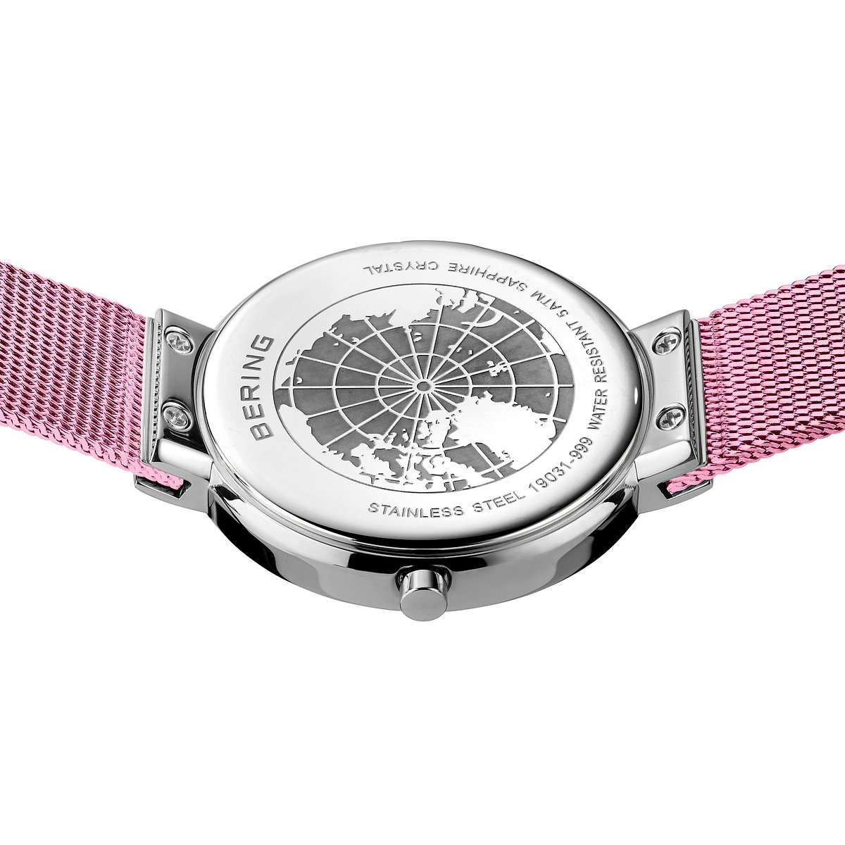 Womens BERING Stainless Steel Pink Dial Watch - 19031-999