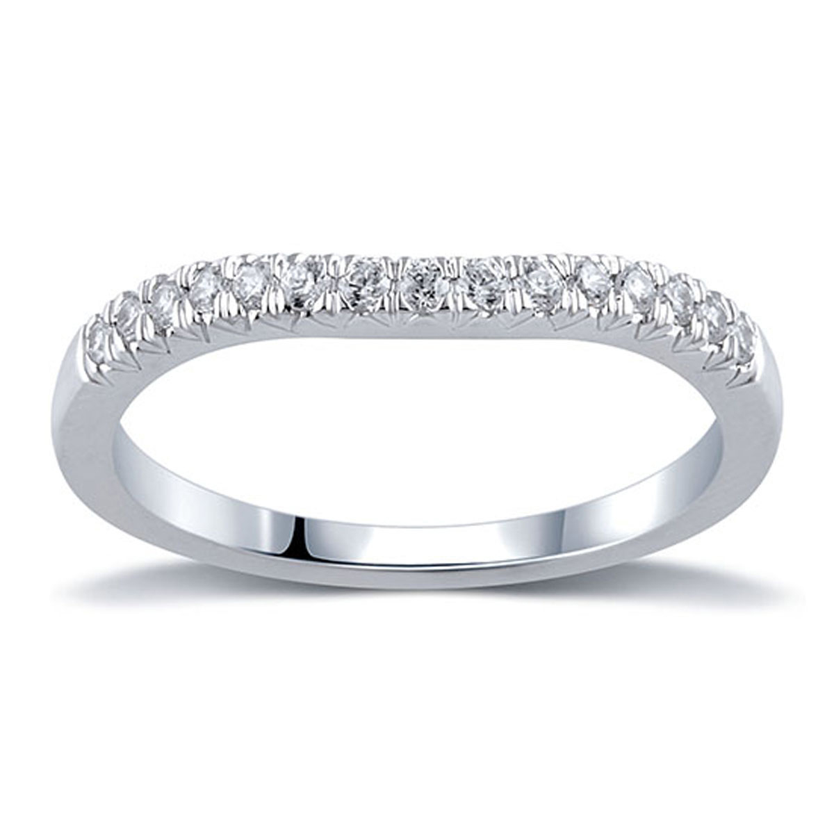 Endless Affection(tm) 14kt. White Gold Diamond Contour Band