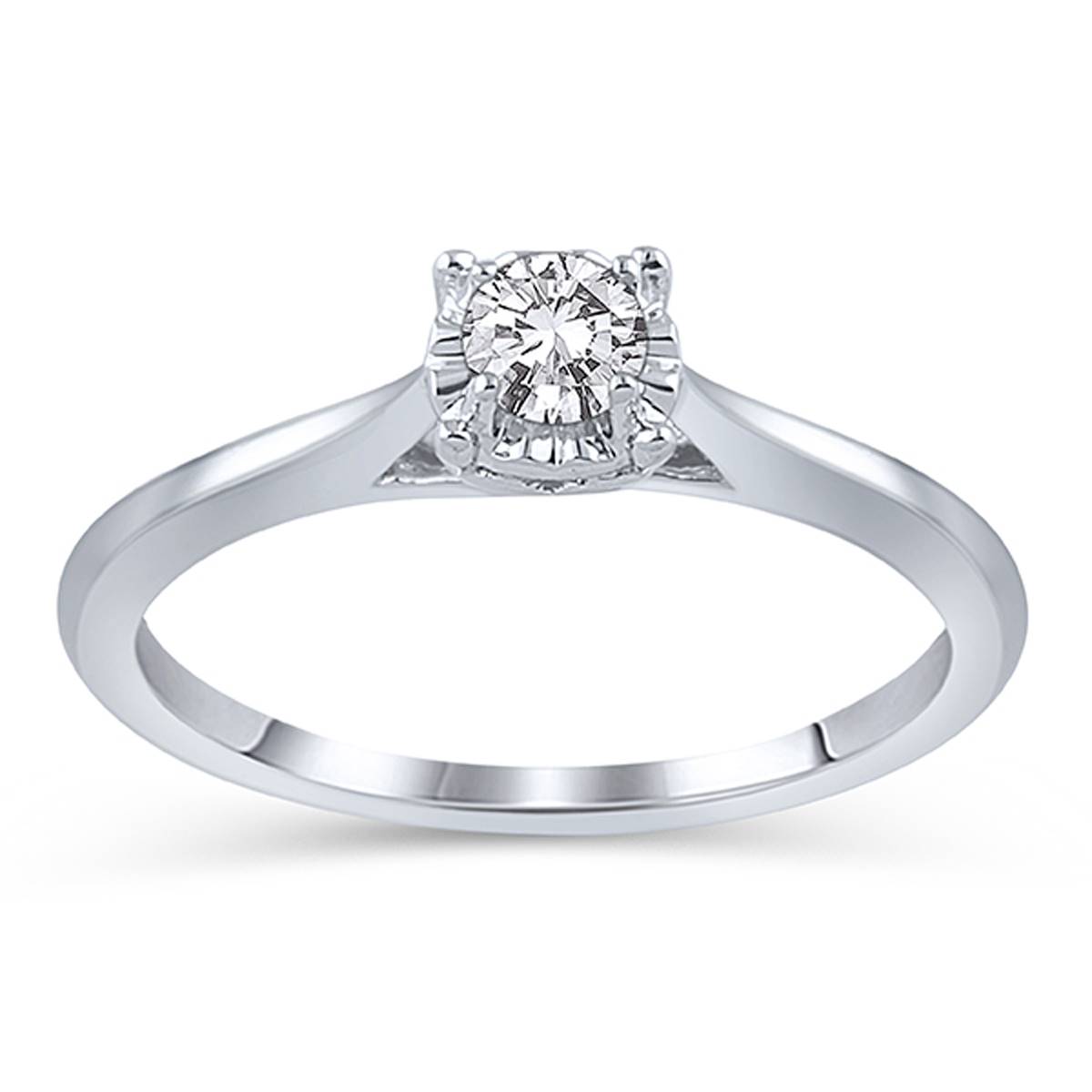 Just Us(tm) 10kt. White Gold Classic Solitaire Ring