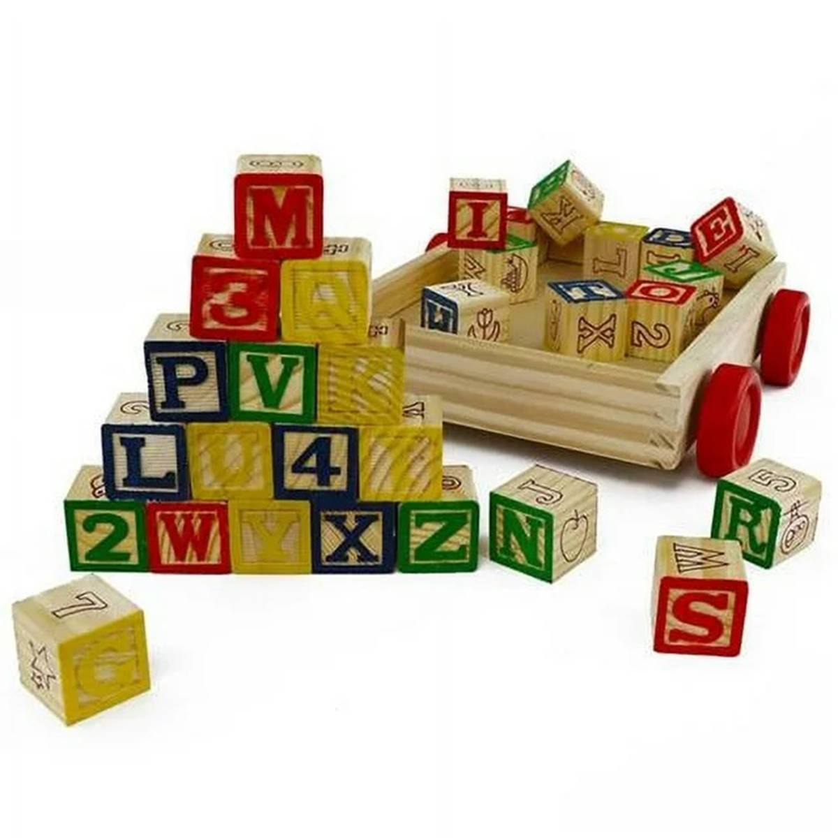 30pc. ABC Blocks in Wagon