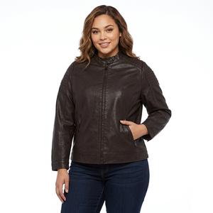 Juniors Plus Snobbish Faux Leather Biker Jacket