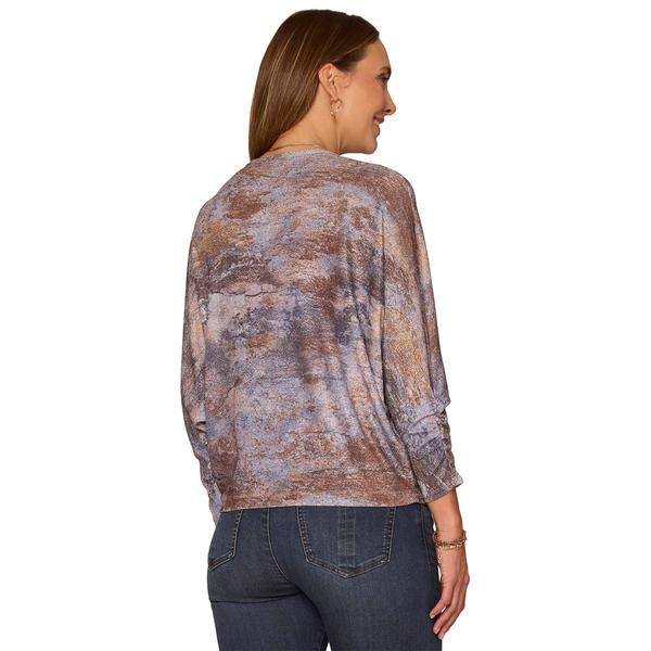 Womens Democracy 3/4 Dolman Sleeve Abstract Blouse alternate view