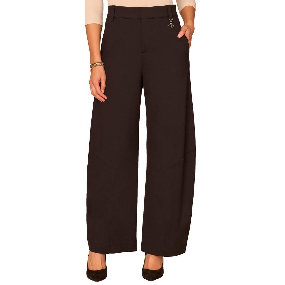 Womens Democracy Skyrise Barrel Leg Ponte Pants