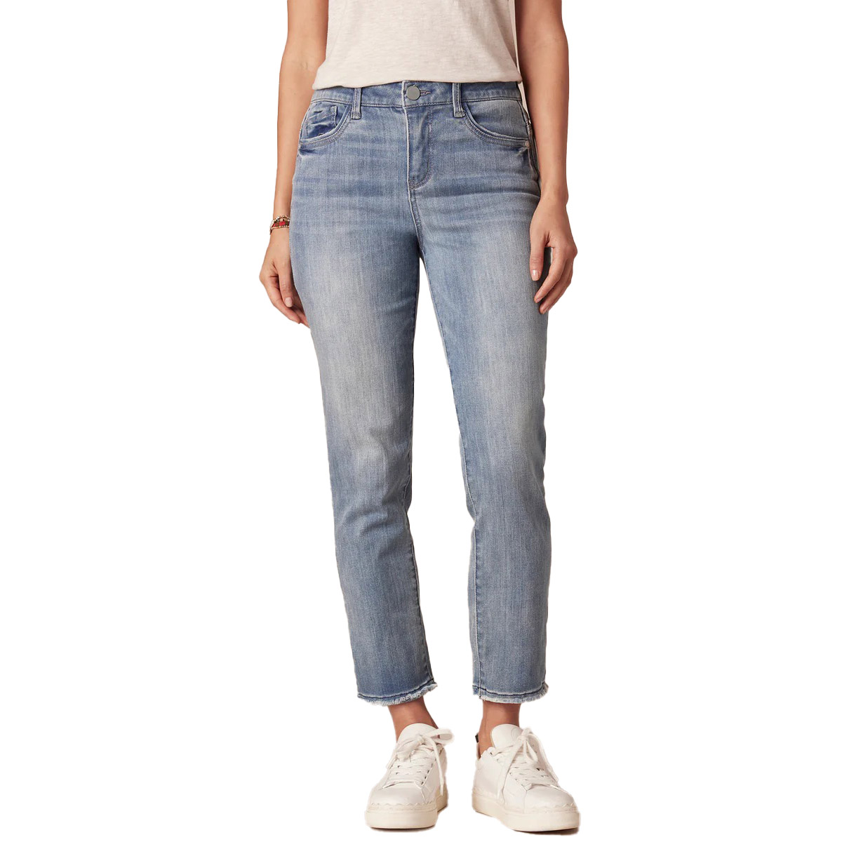 Womens DemocracyAbsolution(R) Straight Fray Hem Jeans