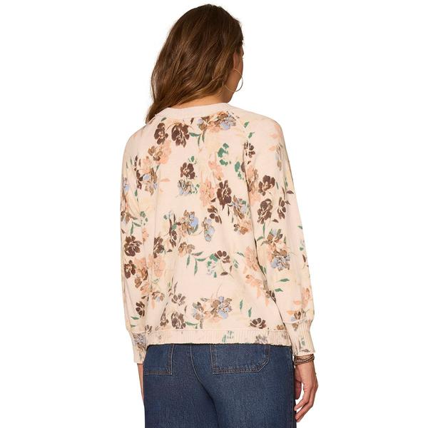 Womens Democracy 3/4 Sleeve Floral Button Front Cardigan alternate view
