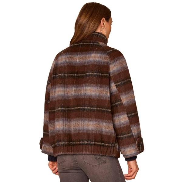 Womens Democracy Plaid Button Front Jacket alternate view