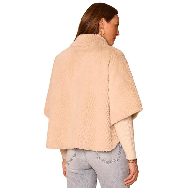 Womens Democracy Wide Collar Plush Cable Knit Capelet alternate view