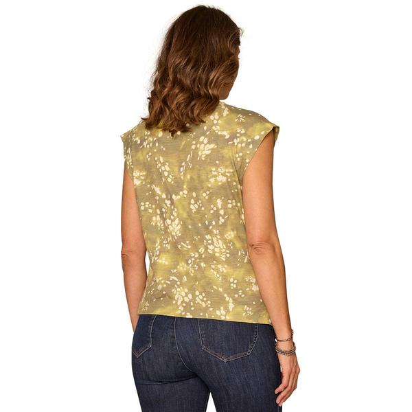Petite Democracy Cap Sleeve Side Ruch Abstract Blouse alternate view