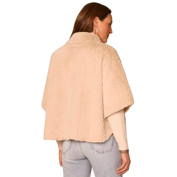 Petite Democracy Wide Collar Plush Cable Knit Capelet alternate view