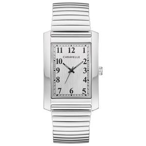 Mens Caravelle by Bulova Silver Dial Watch - 43A157