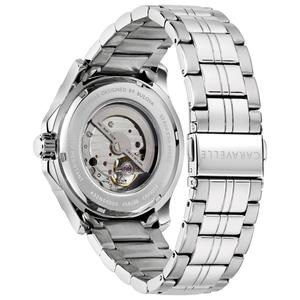 Mens Caravelle Stainless Steel Skeleton Dial Watch - 43A159 alternate view