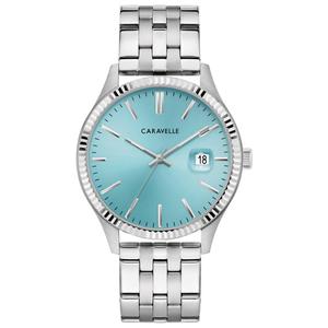 Mens Caravelle by Bulova Light Blue Dial Bracelet Watch - 43B174