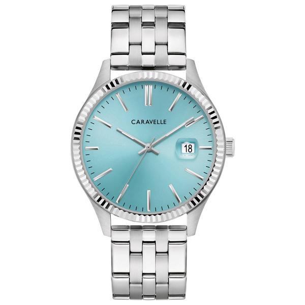 Mens Caravelle by Bulova Light Blue Dial Bracelet Watch - 43B174