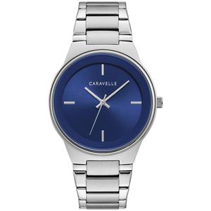 Mens Caravelle by Bulova Stainless Blue Dial Watch Box Set-43K101 alternate view