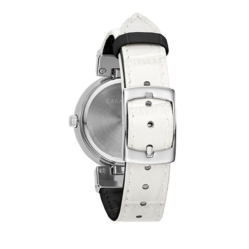 Womens Caravelle Reversible Leather Strap Watch - 43L208