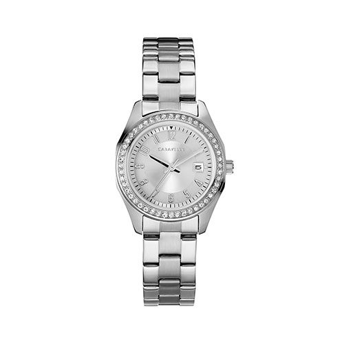 Womens Caravelle Steel Crystal Sports Watch - 43M120