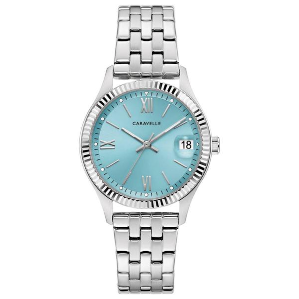 Womens Caravelle by Bulova Light Blue Bracelet Watch - 43M124