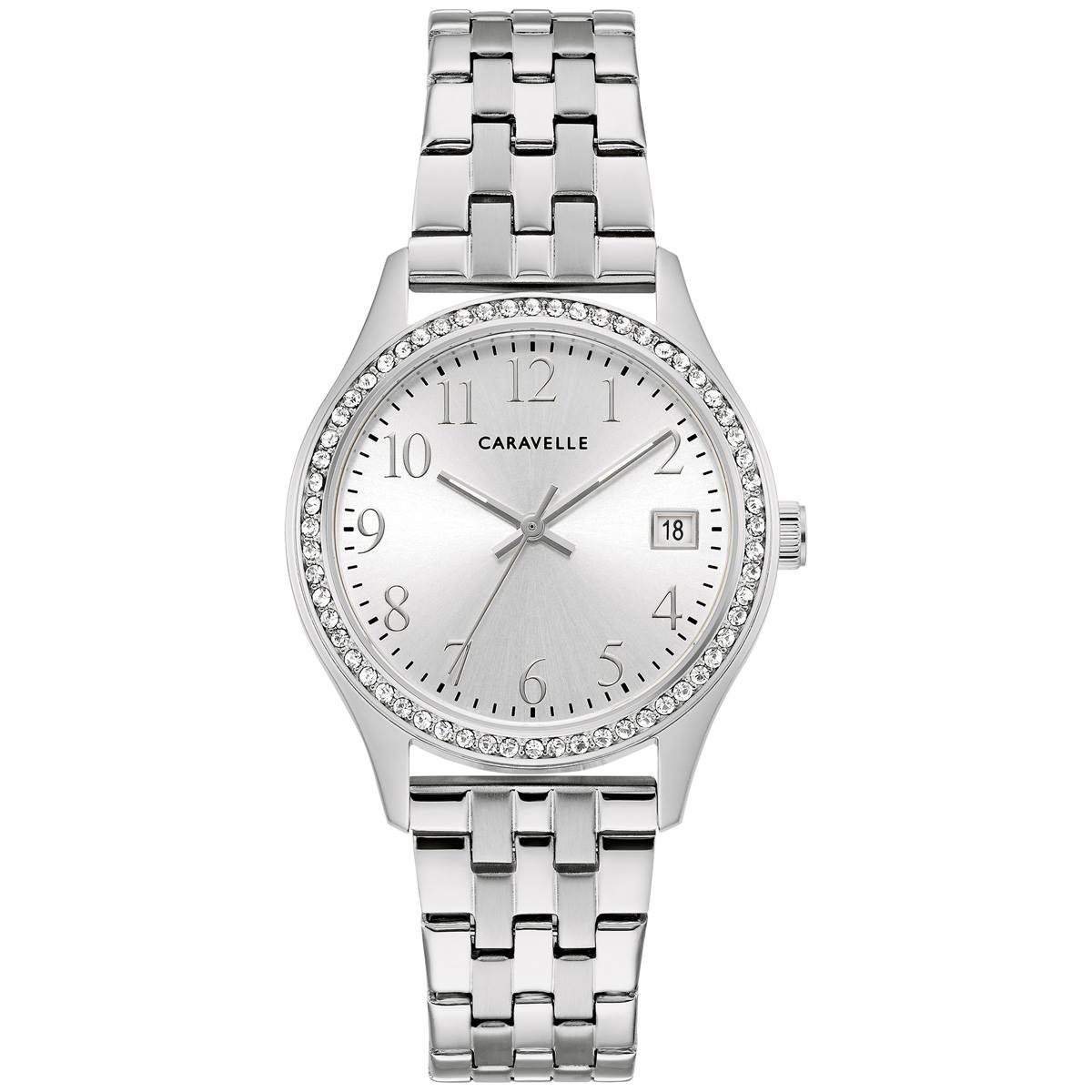 Womens Caravelle By Bulova Crystal Accented Watch Set - 43X104