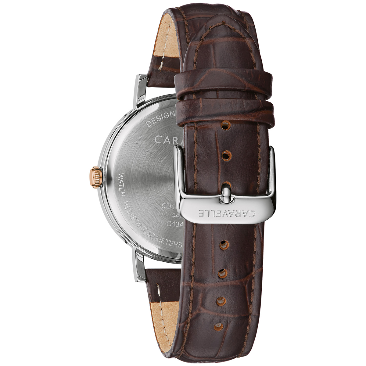 Mens Caravelle By Bulova Brown Leather Watch - 44A118