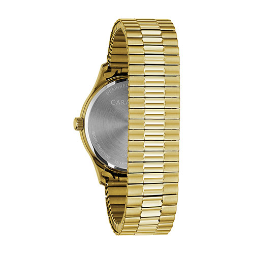 Mens Caravelle Gold-Tone Expansion Easy Reader Watch - 44B117