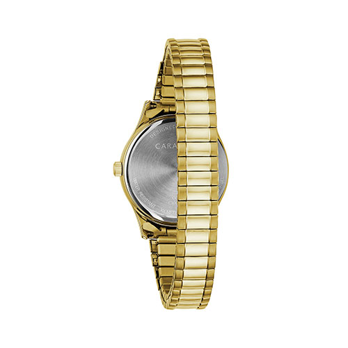 Womens Caravelle Gold Tone Steel Expansion Watch - 44M113