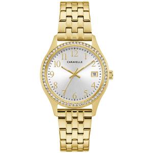Women Caravelle by Bulova Crystal Gold-Tone Watch Box Set-44X101 alternate view