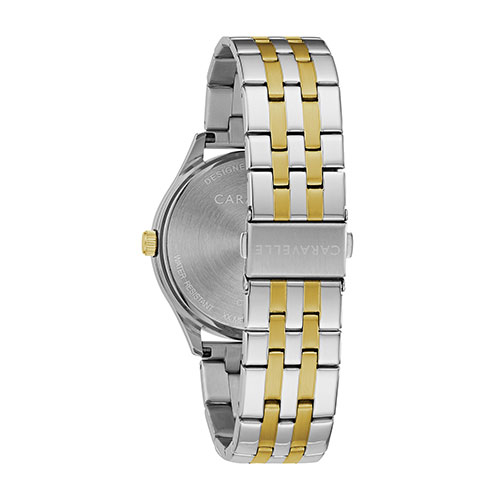 Mens Caravelle Two-Tone Bracelet Dress Watch - 45B148