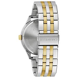 Mens Caravelle Two-Tone Stainless Steel Green Dial Watch - 45B162 alternate view