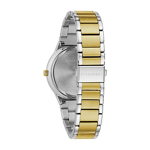 Mens Caravelle Two-Tone Diamond Dial Watch - 45D107