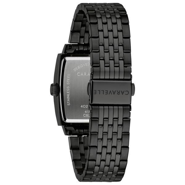 Mens Caravelle Modern Black IP Stainless Steel Watch - 45D111 alternate view
