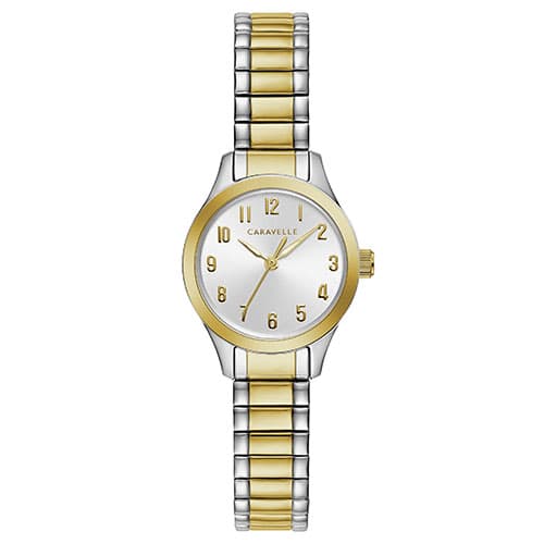 Womens Caravelle Two-Tone Expansion Bracelet Watch - 45L177