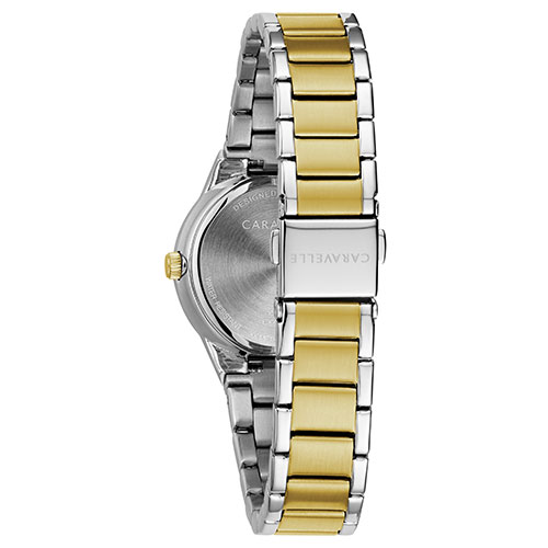 Womens Caravelle Two-Tone Diamond Dial Watch - 45P108