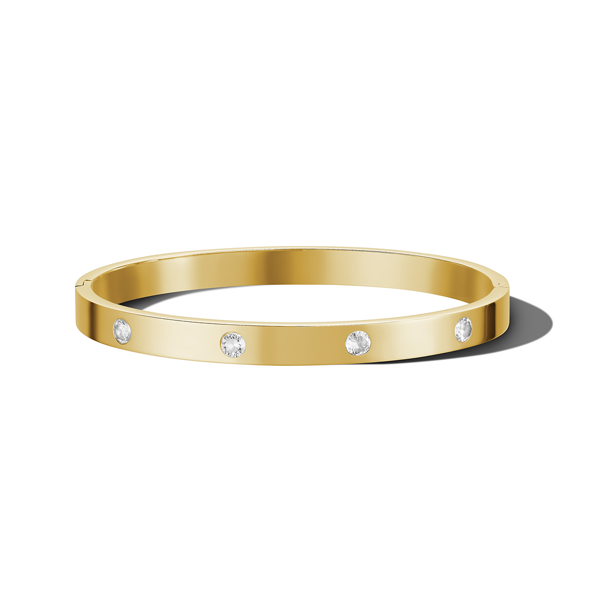 Caravelle Gold-tone Watch & Crystal Bracelet Set- 45X101