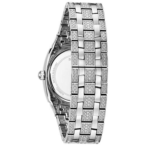 Mens Bulova Crystal Accented Pave Bracelet Watch - 96B296 alternate view