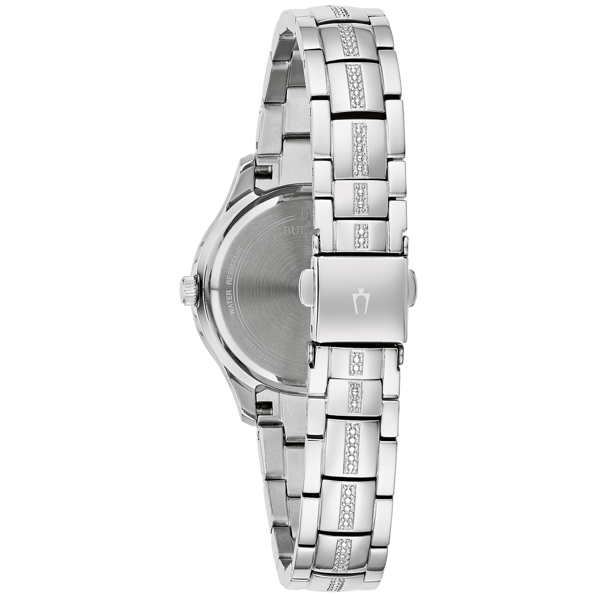 Womens Bulova Stainless Crystal Accent Bracelet Watch - 96L291