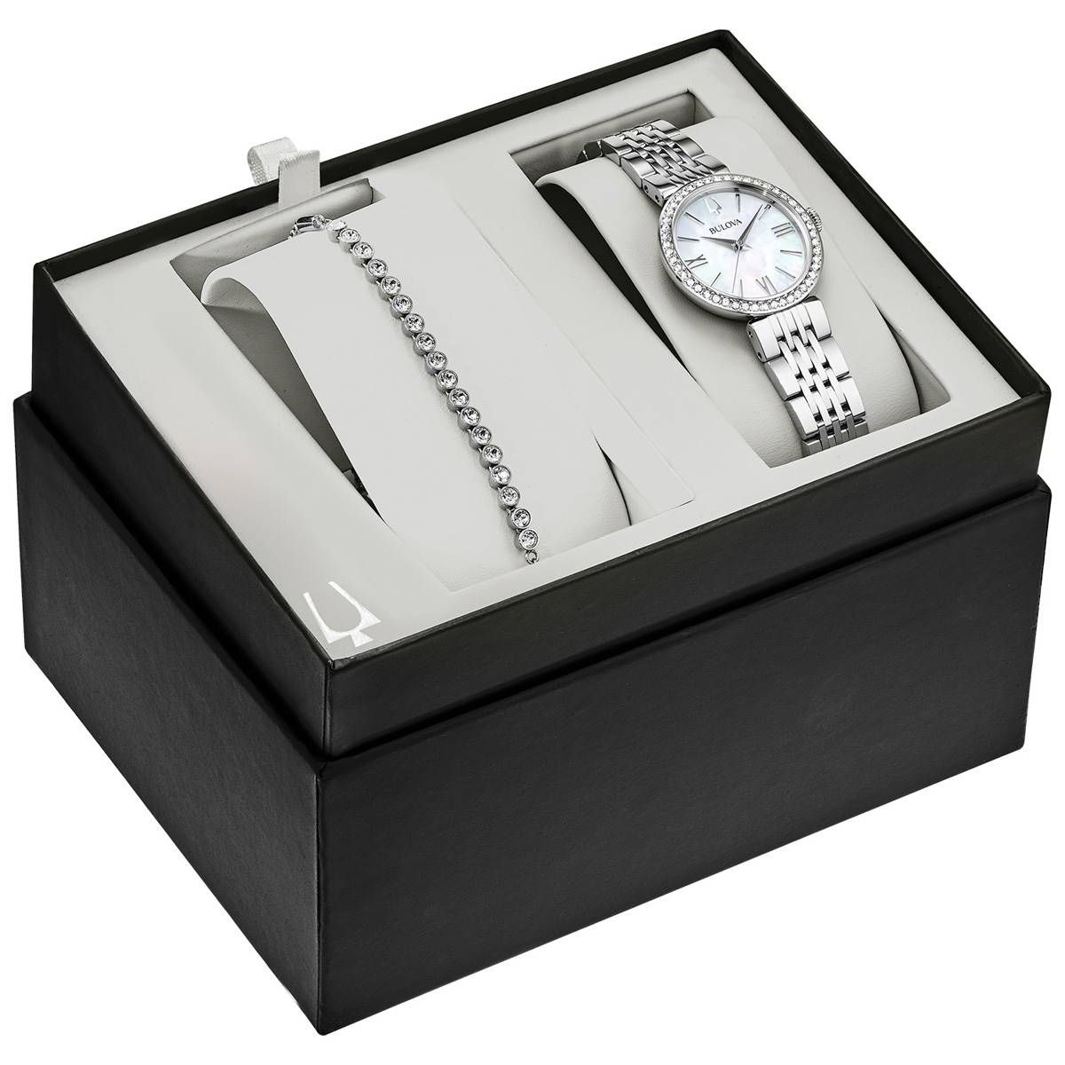 Bulova Accent Watch & Tennis Bracelet Box Set - 96X153