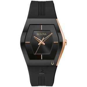 Mens Bulova Latin GRAMMY(R) Black Rosegold Strap Watch - 97A163 alternate view