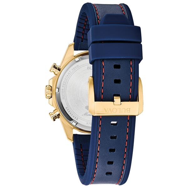 Mens Bulova Marine Star Goldtone Watch - 97B168 alternate view